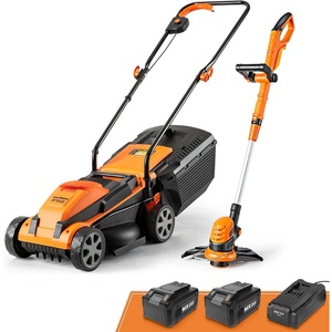 image:imageLawnMaster 48V MAX Electric Lawn Mower 19inch Brushless Cordless Lawn Mower with 2X24V MAX 40Ah Battery and a Dual ChargerCLMF4819A13Inch